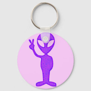 Chaveiro Alienígena roxa da paz