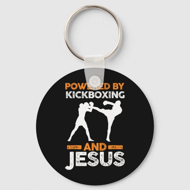 Chaveiro Alimentado Pelo Kickboxing E Jesus (Frente)