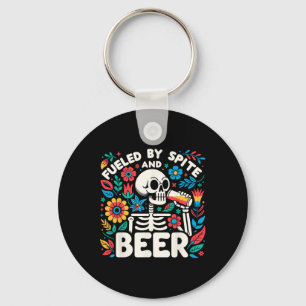 Chaveiro Alimentado Por Roupa E Esqueleto De Cerveja Hallow