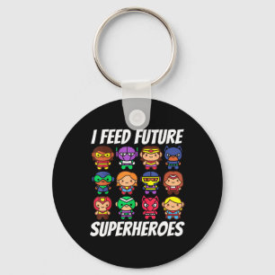 Chaveiro Alimento o Futuro Super Heróis da Escola Almoçando