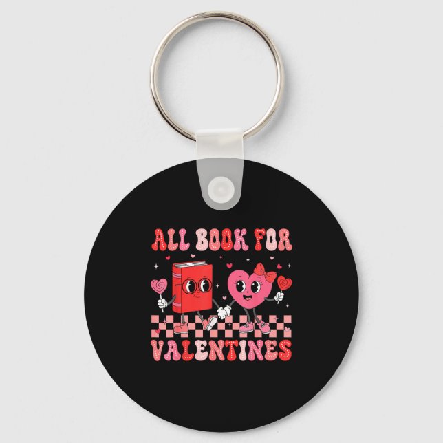 Chaveiro All Booked For Valentine Book Librarian Teacher Wo (Frente)