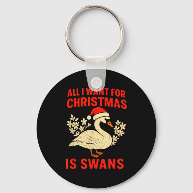 Chaveiro All I Want For Christmas Is Swans Ugly Xmas Sweate (Frente)