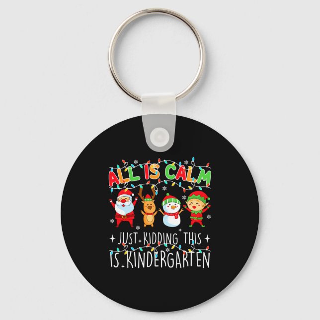 Chaveiro All Is Calm Funny Xmas Kindergarten Christmas Seas (Frente)