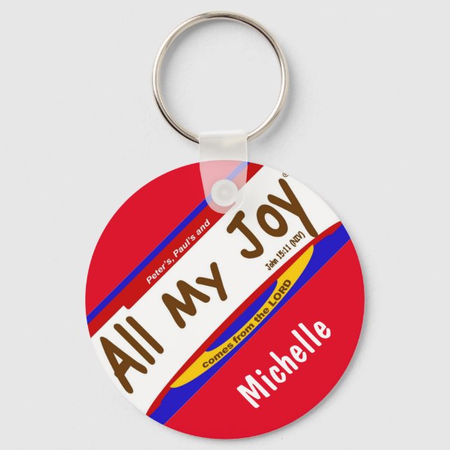 Chaveiro All My Joy Christian  Keychain (2.25") (Frente)