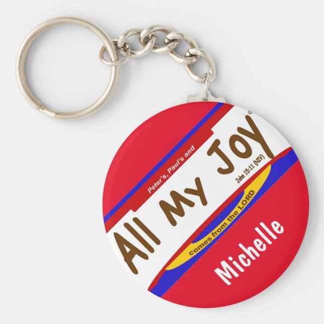 Chaveiro All My Joy Christian  Keychain (2.25") (Frente)