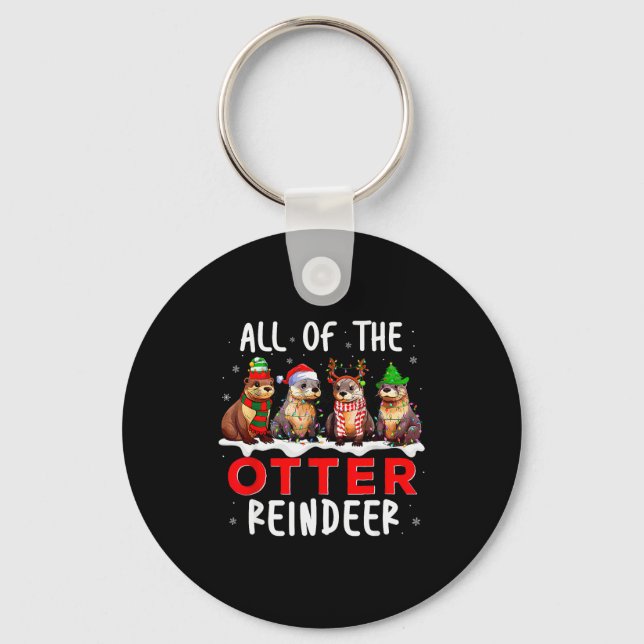 Chaveiro All Of The Otter Reindeer Santa Christmas Xmas Ott (Frente)