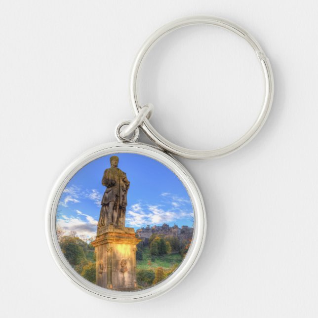 Chaveiro Allan Ramsey E O Castelo De Edinburgh Scotland (Frente)