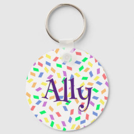 Chaveiro Ally em roxo | aspergaminhos de arco-íris pastel