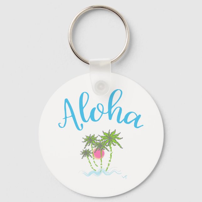 Chaveiro Aloha Beaches Hawaiian Style Summer (Frente)