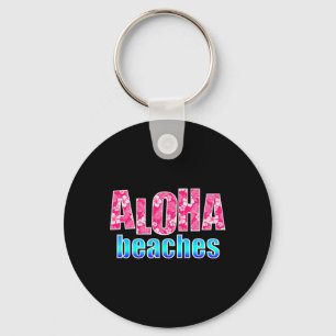 Chaveiro Aloha Beaches Hibiscus Flor Havaiana Rosa
