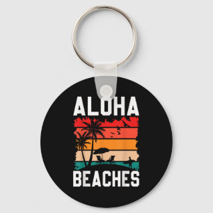 Chaveiro Aloha Beaches Retro Beach Vacation Summer Cote Wo