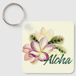 Chaveiro Aloha Bonito Plumeria Island Floral