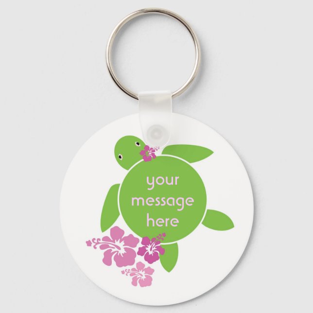 Chaveiro Aloha Honu Custom Message Key Chain (Frente)