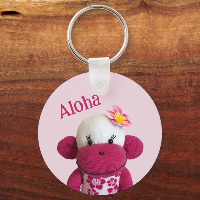 Chaveiro Aloha Sock Monkey (Frente)