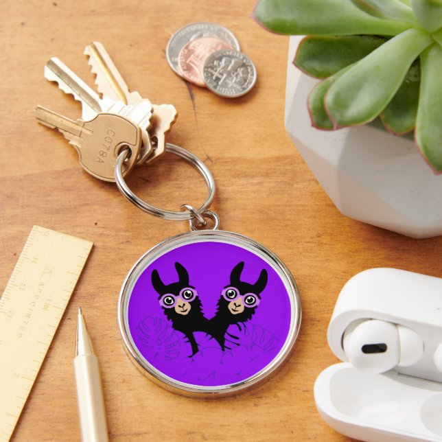 Chaveiro Alpaca llama Twins Aniversário (Mesa)