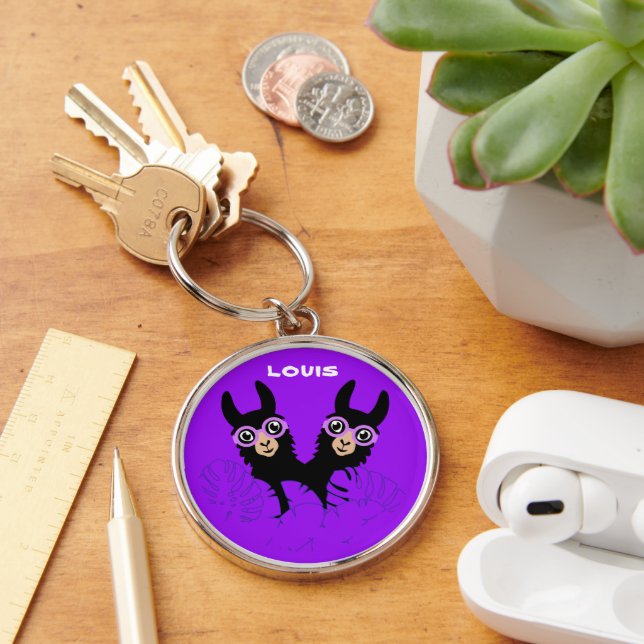 Chaveiro Alpaca llama Twins Aniversário (Mesa)