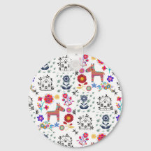 Alpaca Pinata com Casa Azul e Flores