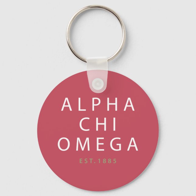 Chaveiro Alpha Chi Omega | Est. 1885 (Frente)