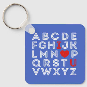 Chaveiro Alphabet ABC I Love You