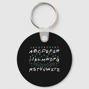 Chaveiro Alphabet Christmas Lights Family Matando pijamas