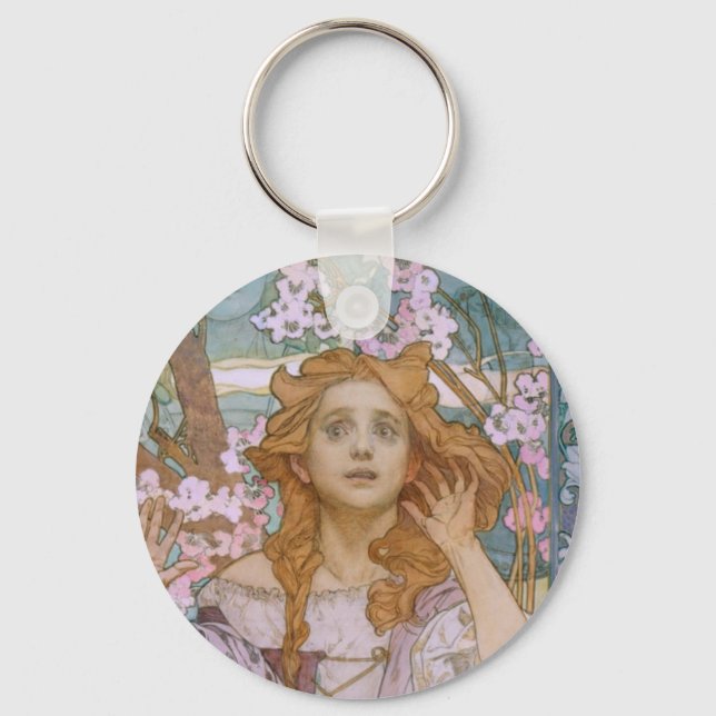 Chaveiro Alphonse Maria Mucha - Maude Adams como Joana d'Ar (Frente)