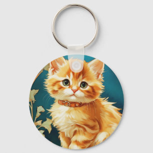 Chaveiro Alphonse Mucha Art Nouveau Cat