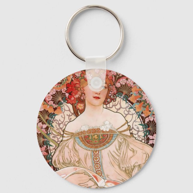 Chaveiro Alphonse Mucha F. Champenois (Frente)