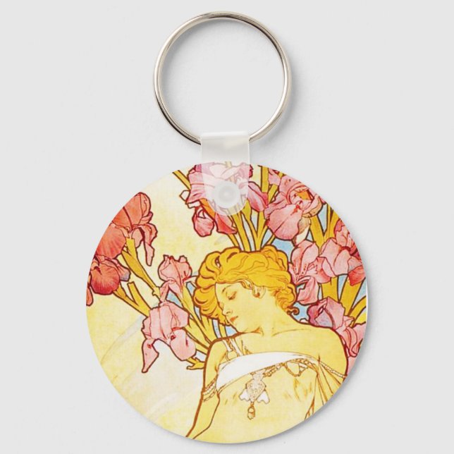 Chaveiro Alphonse Mucha Iris Key Chain (Frente)