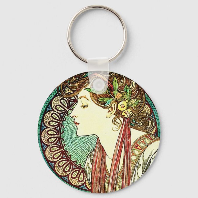 Chaveiro Alphonse Mucha Laurel Key Chain (Frente)