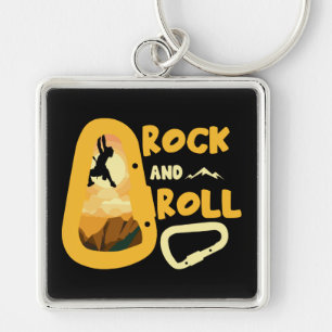 Chaveiro Alpinismo Montando Alto Sobre A Vida