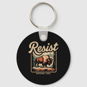 Chaveiro Alt Us National Park Resist Service Bison Vintage