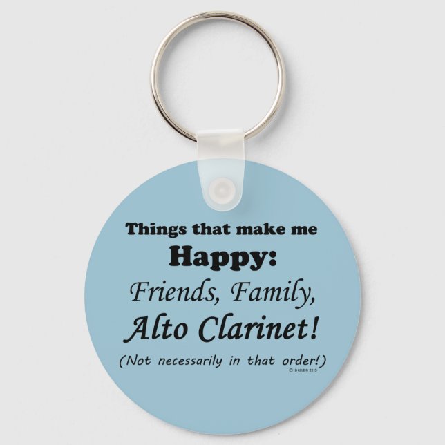 Chaveiro Alto Clarinet me deixa feliz (Frente)