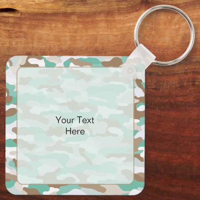 Chaveiro Alumínio Personalizado da Camuflagem Costeira (Verso)