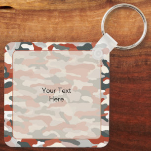 Chaveiro Alumínio Personalizado da Camuflagem de Outono