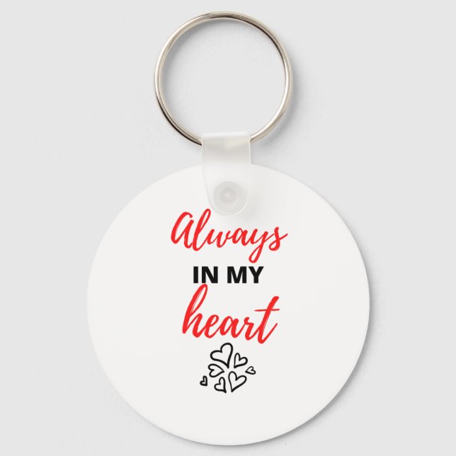 Chaveiro Always In My Heart Black (Frente)