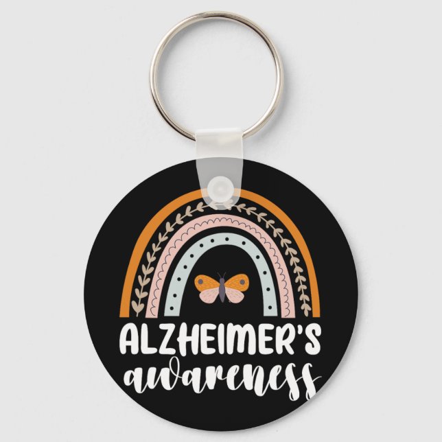 Chaveiro Alzheimer&#39;s Sensibilidade Demência Arco-Íris B (Frente)