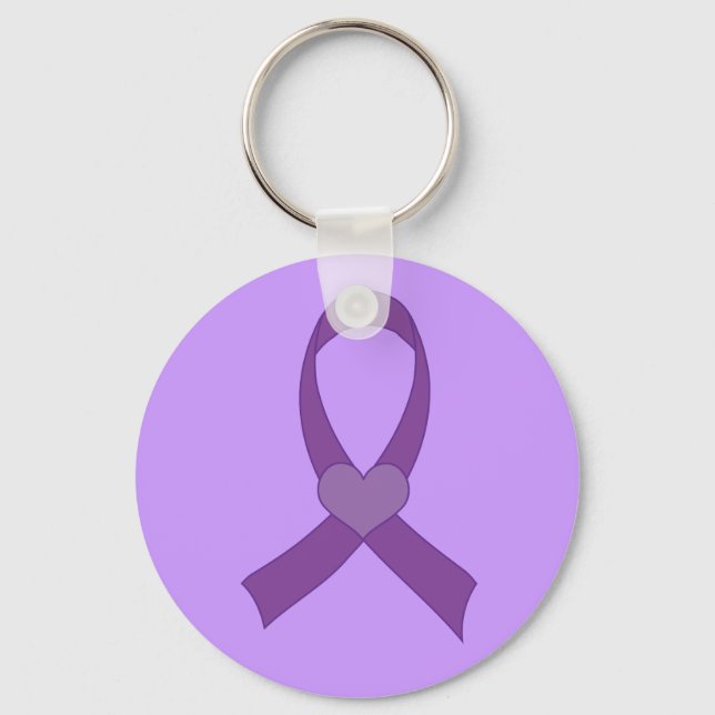 Chaveiro Alzheimers Purple Heart Ribbon Gift (Frente)