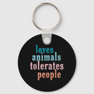 Chaveiro Ama Animais Tolera Pessoas Amante de Animais Diver