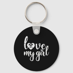 Chaveiro Ama Minha Garota Lacrosse Lax Player Mãe Namorado 
