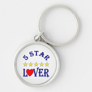 Chaveiro Amante Azul de 5 Estrelas