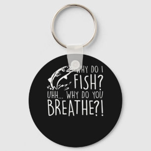 Chaveiro Amante da pesca eu pesco porque você respira