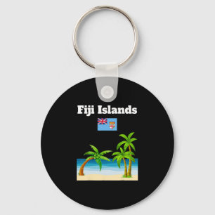 Chaveiro Amante das Ilhas Fiji Viagem Lembrança Bandeira Fi
