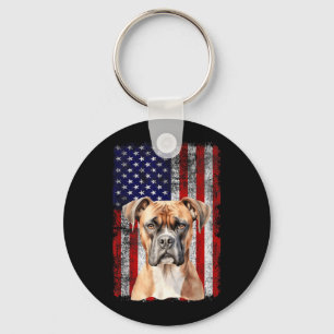 Chaveiro Amante de Boxer Bandeira dos EUA 4 de Julho Patrió