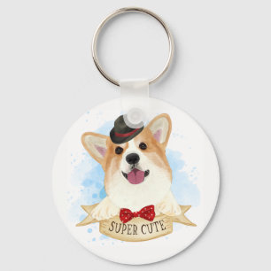 Chaveiro Amante de Cachorro Bonito Cartoon Pembroke Welsh C