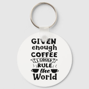 Chaveiro Amante de Café Divertido Viciado em Cafeína Barist