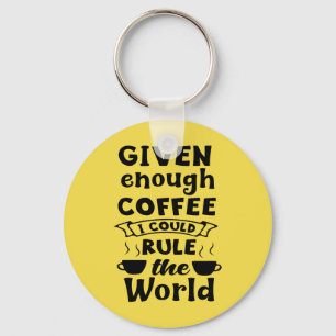 Chaveiro Amante de Café Engraçado Viciado em Cafeína Barist