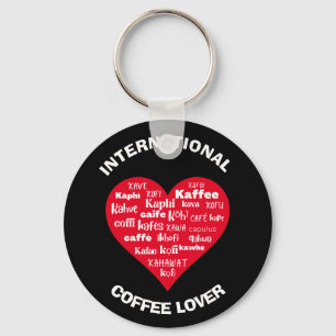 Chaveiro AMANTE DE CAFÉ Multilíngue Personalizado
