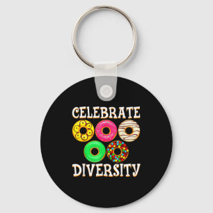 Chaveiro Amante de donut de diversidade engraçada dia de do
