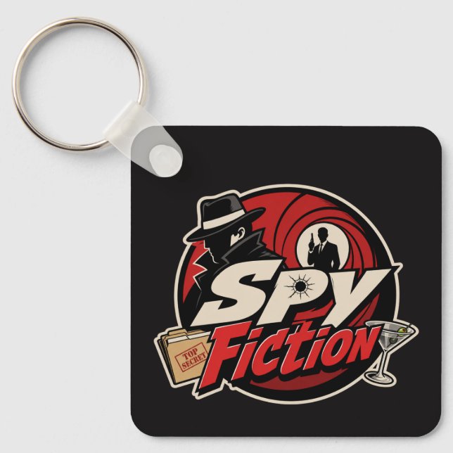 Chaveiro Amante de Ficção de Espionagem (Frente)