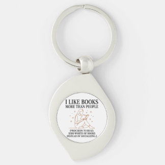 Chaveiro Amante de Livros Engraçados Eu Gosto Mais de Livro